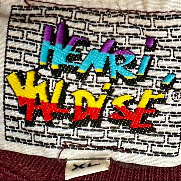 Retro 90’s Henri Valdise Burgundy Mock Neck Sweater Sz XL Soft Cozy Oversized - Picture 5 of 8